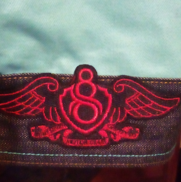 8732 Motor Club (Young Jeezy) Raw Denim Embroidered Hip Hop Jacket Men 2XL Blue - Picture 14 of 16